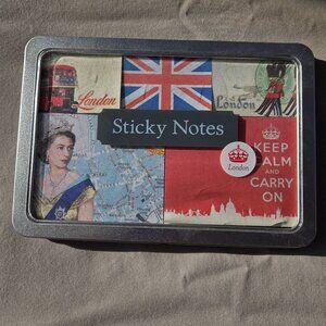London Themed Sticky Note Collection in tin